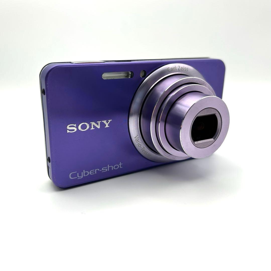 美品SONYソニーCyber-shot DSC-W570 バイオレット紫★動作品