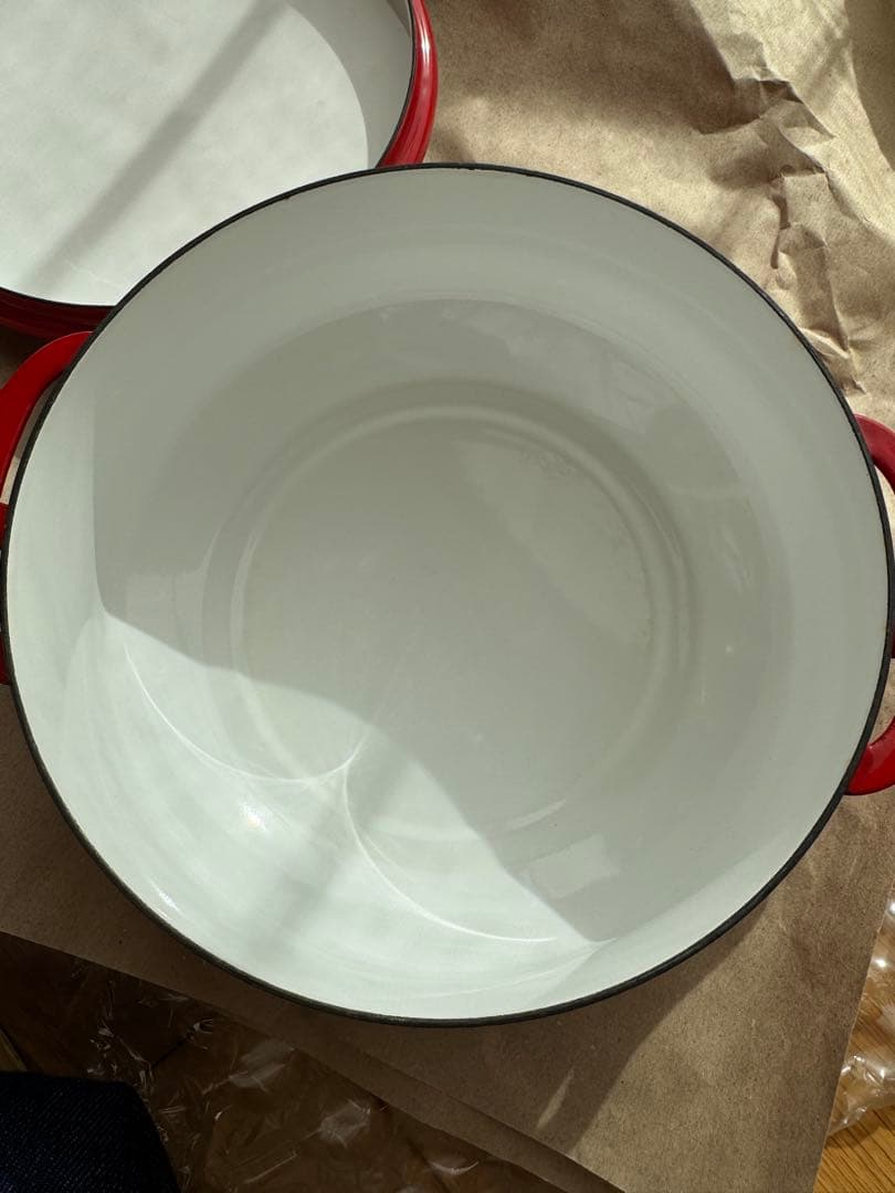 ダンスク☆ホーロー鍋、18cm、赤