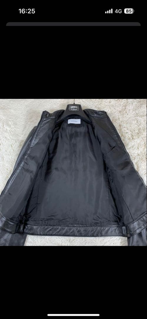 【値引きしました！】美品アウール イタリアンレザー ジャケット シングル 黒 L