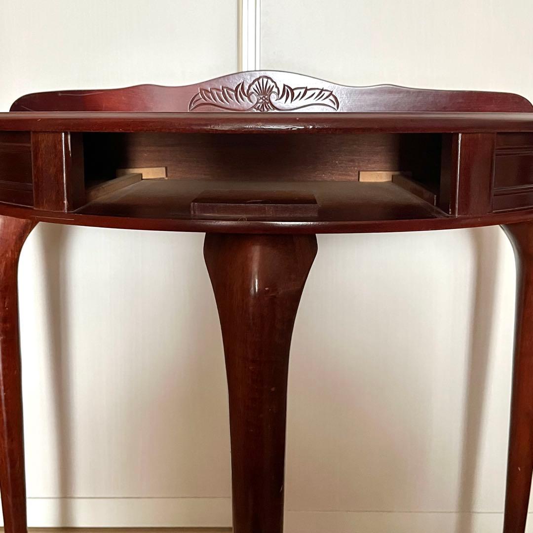 u*e様 コンソールテーブル　引き出し付き　猫脚　ハーフムーン　半円　花台　アン