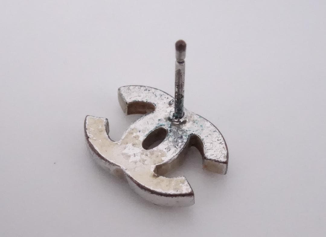 CHANEL シャネル COCO ラインストーン 片耳ピアス