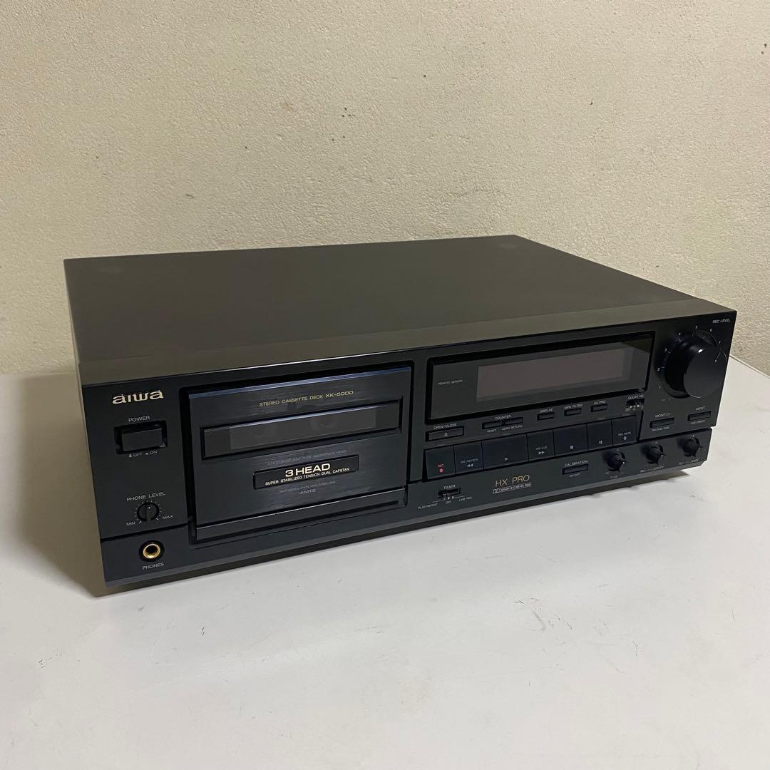 通電確認済み aiwa カセットデッキ XK-5000 HX PRO 3HEAD