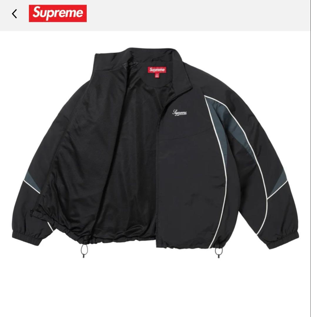 Supreme Contrast Piping Track Jacket 黒 M