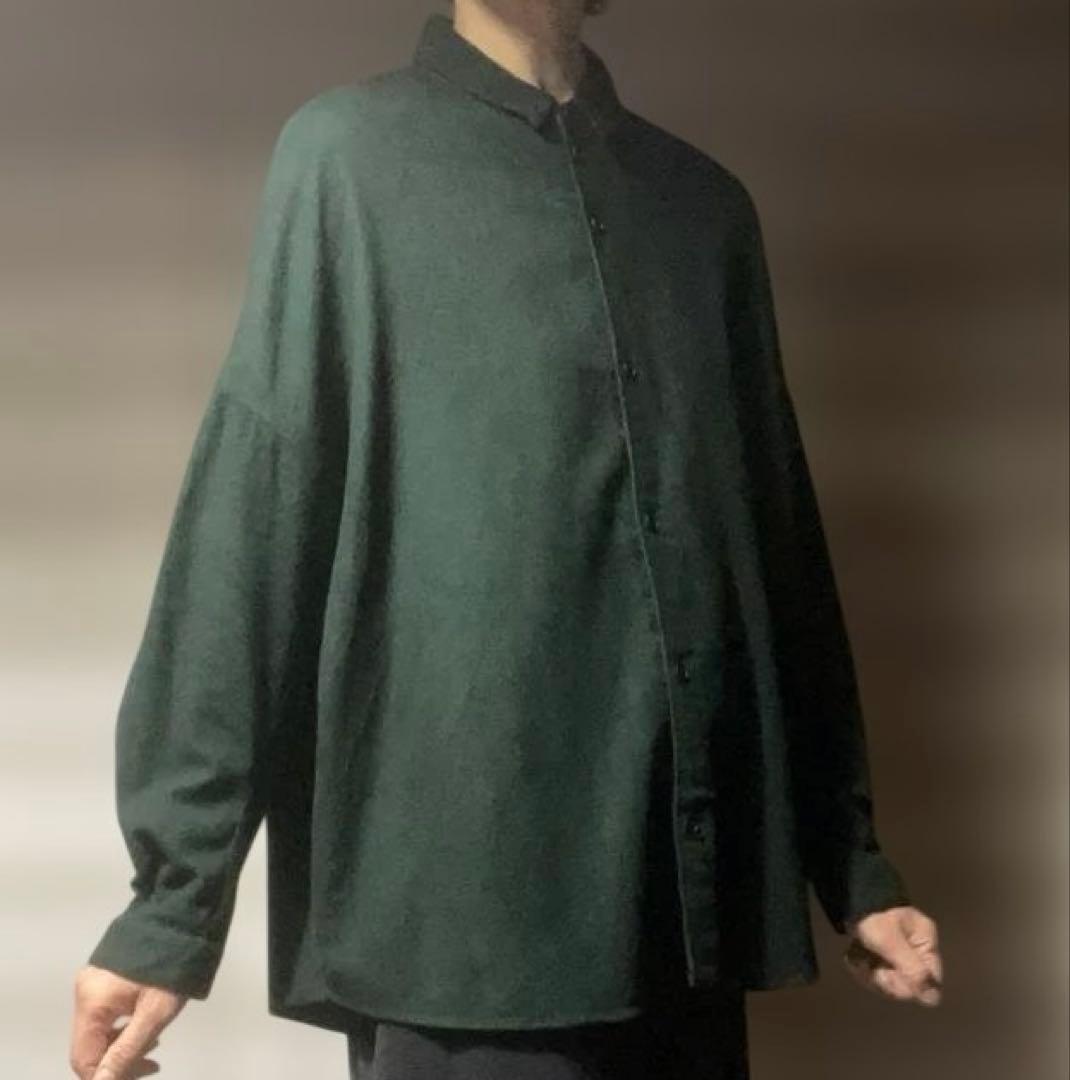 1/16お値下《1度のみ着用》フィルマム　ネルシャツ　モスグリーン　XS