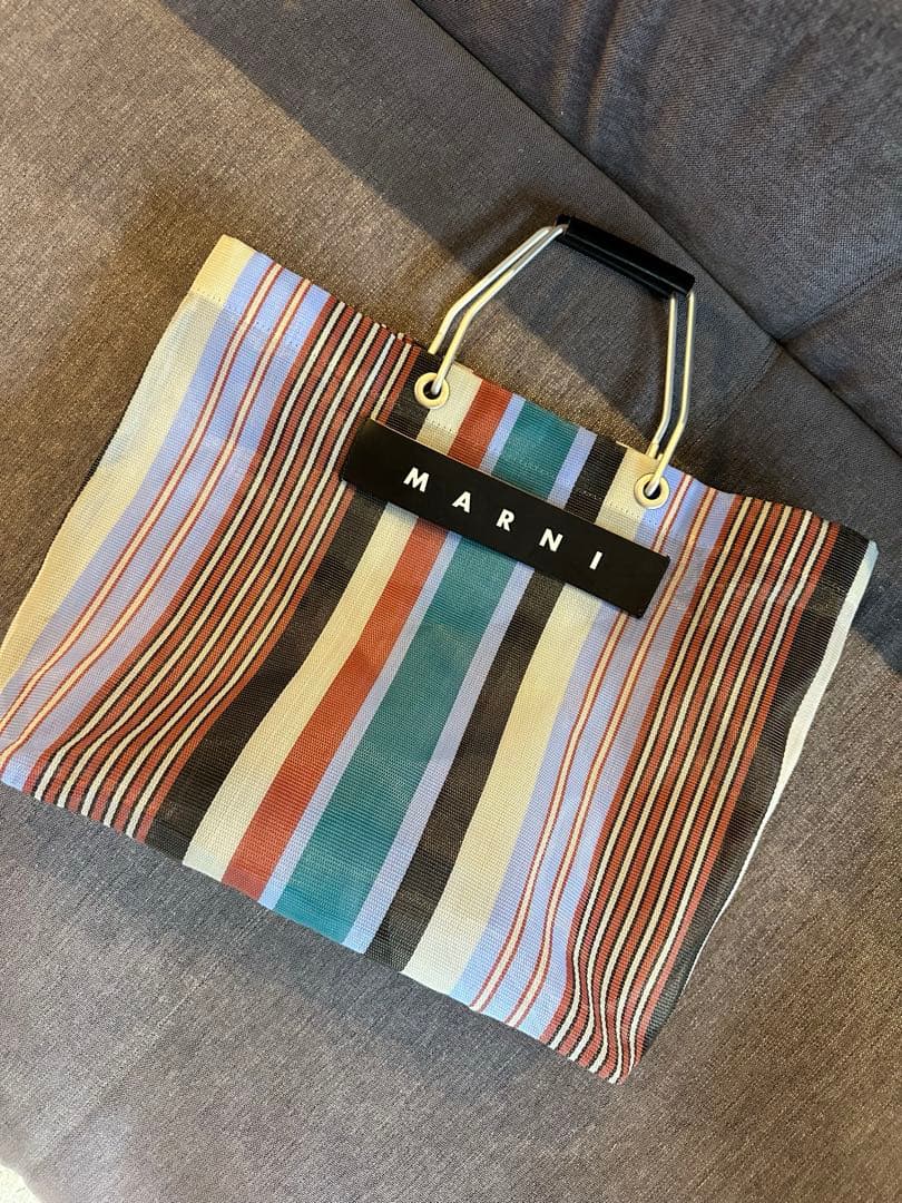 MARNI マルチカラー ストライプ エコバッグ