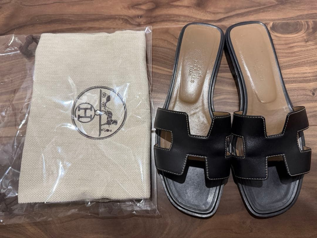 最終お値下げ！　 美品　HERMES　エルメス　オラン　ブラック　37