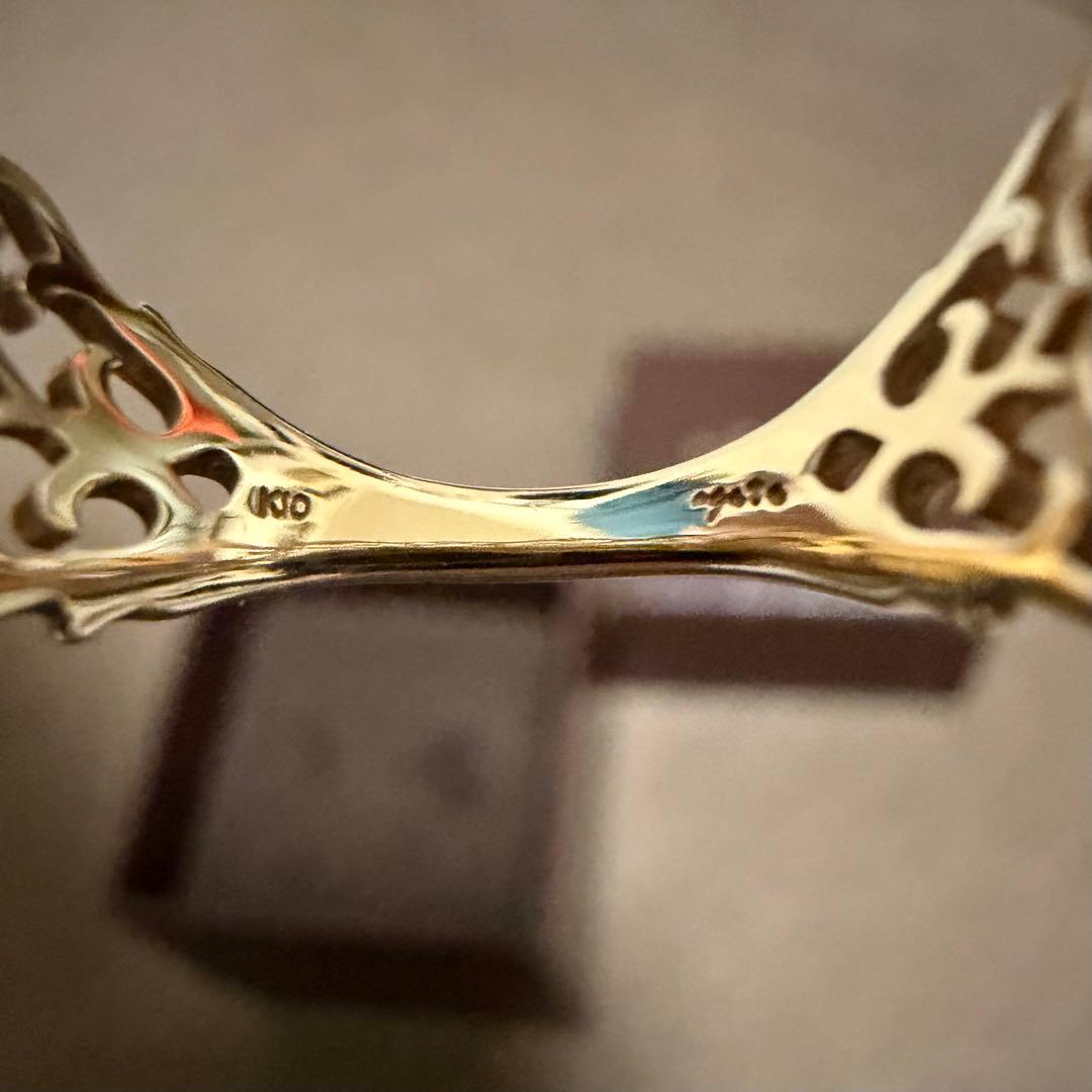 アガット K10 透かしレースリング 13号