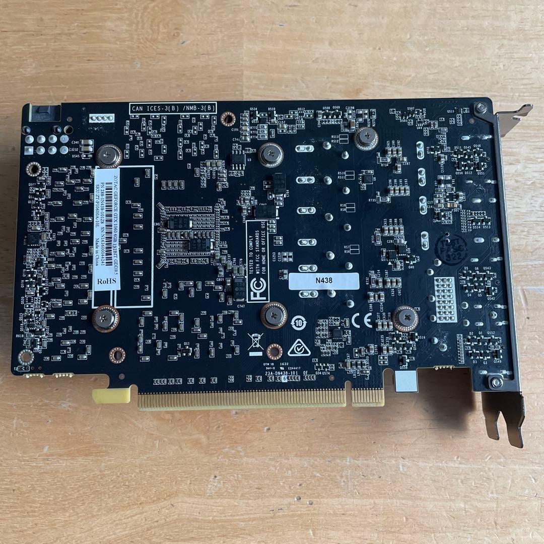 ZOTAC GTX 1060 6GB グラフィックボード　シングルファン