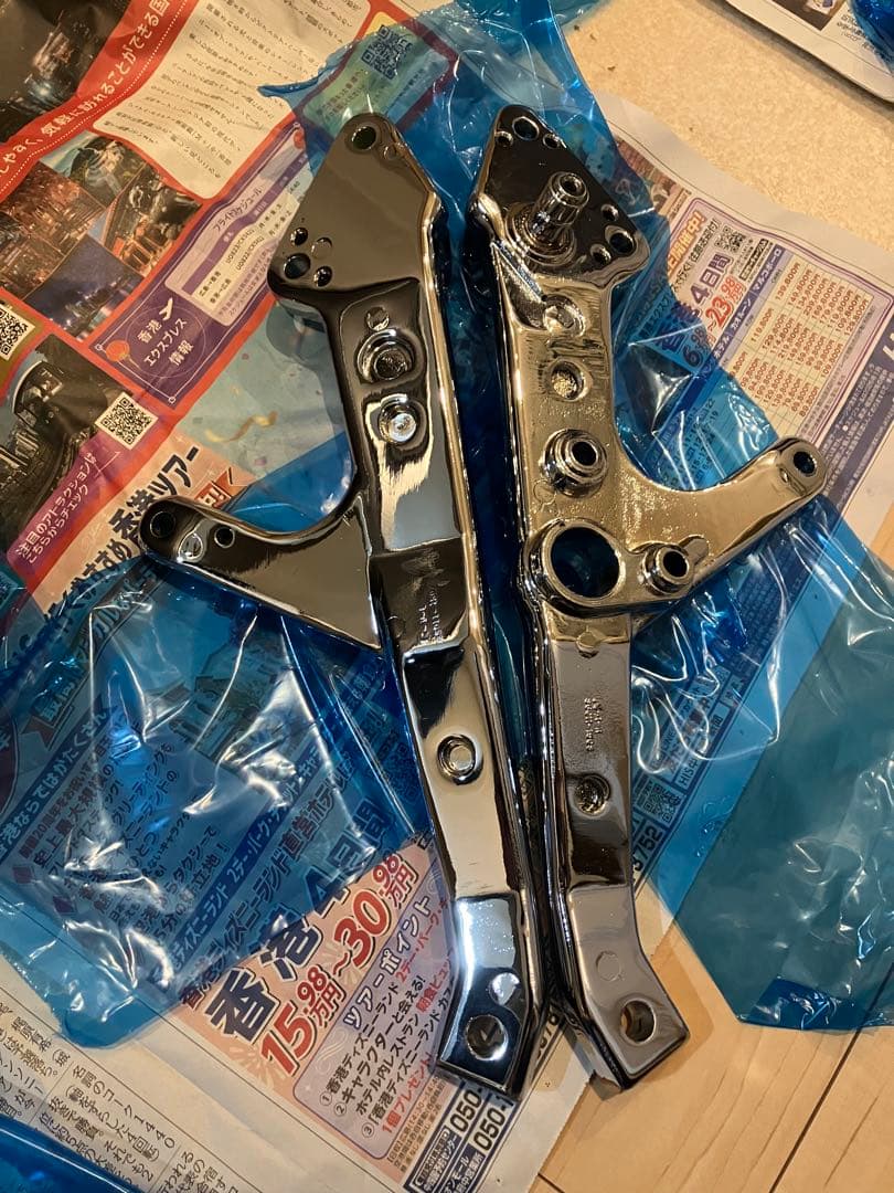 専用ゼファー400 ゼファーxステッププレート【メッキ】ピボットプレート