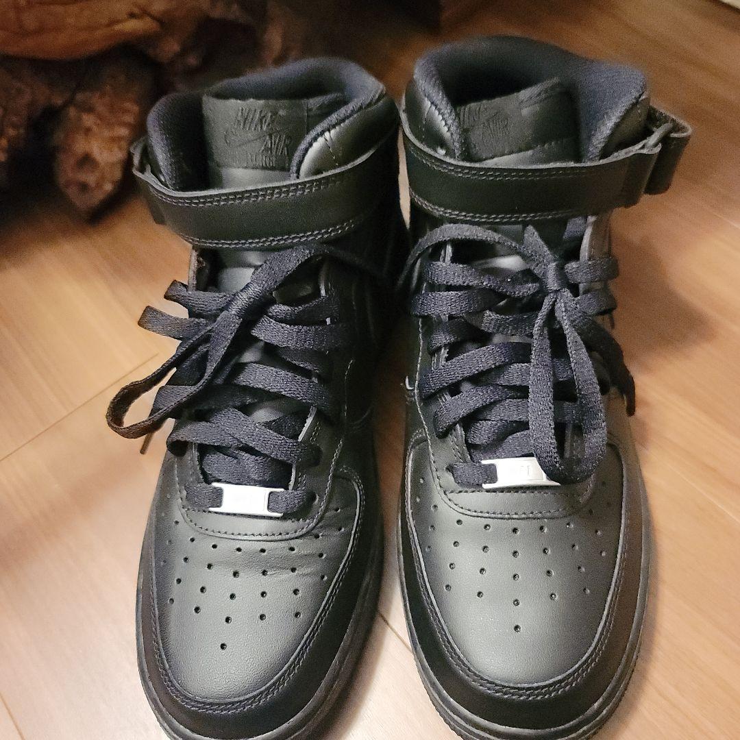 Nike ブラック ハイカットスニーカー エアフォースワン エアフォース1