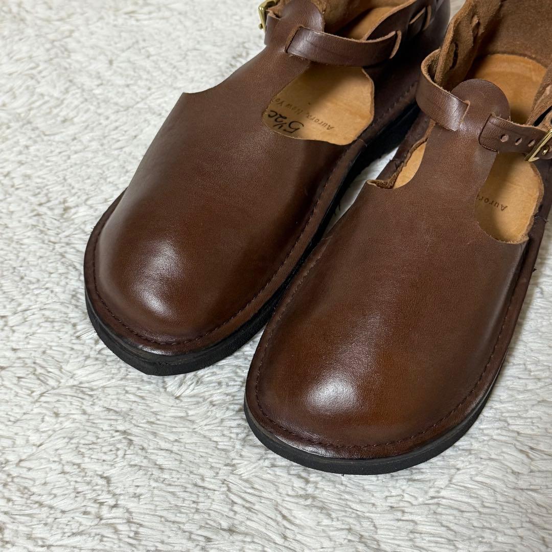 ⭐️未使用品⭐️　オーロラシューズ　Tストラップ　ウエストインディアン　ブラウン