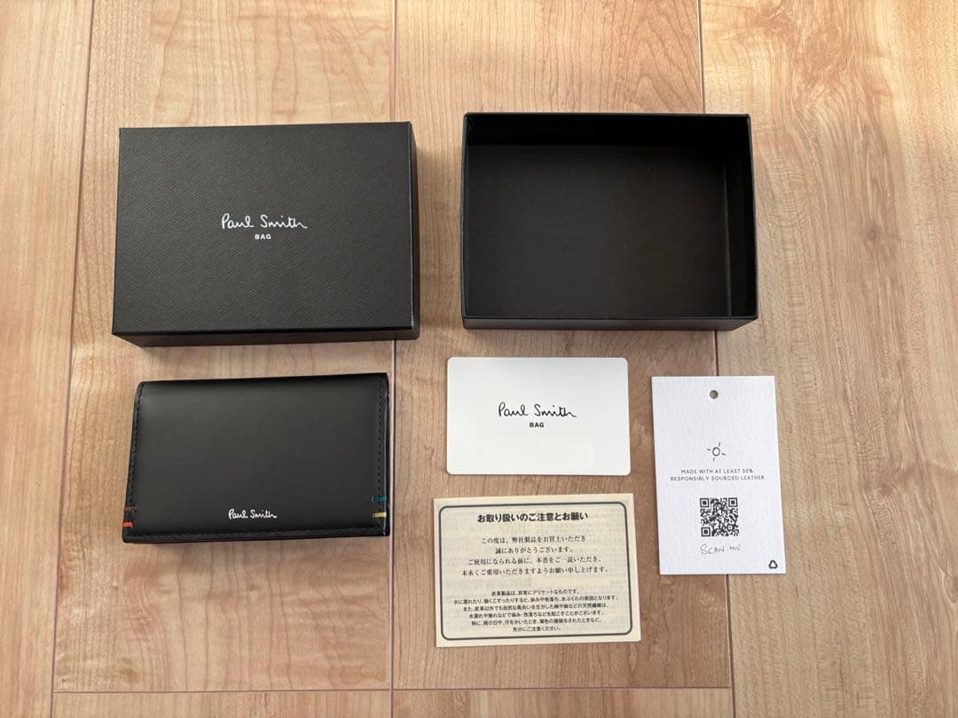 新品Paul Smith ハイライトステッチ 名刺入れ ブラック