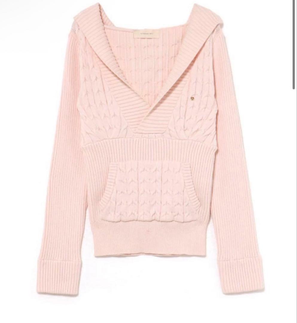 トップス Andmary Taylor hoodie knit tops pink