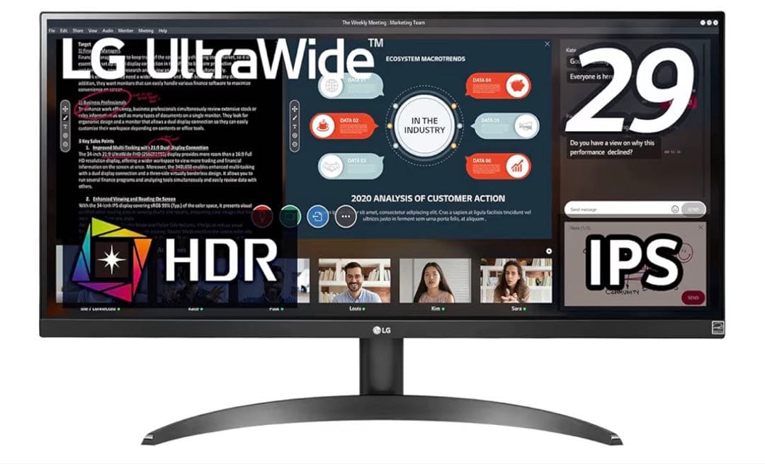 新品、未開封！　LG モニター ディスプレイ 29WP500-B 29インチ