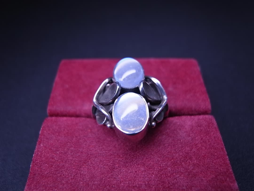 ジョージジェンセン ムーンライト ブロッサムリング ブルームーンストーン