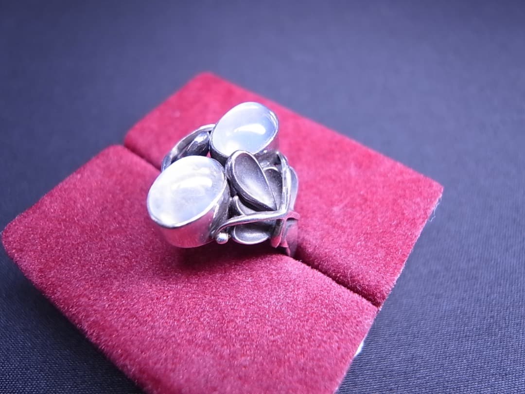 ジョージジェンセン ムーンライト ブロッサムリング ブルームーンストーン