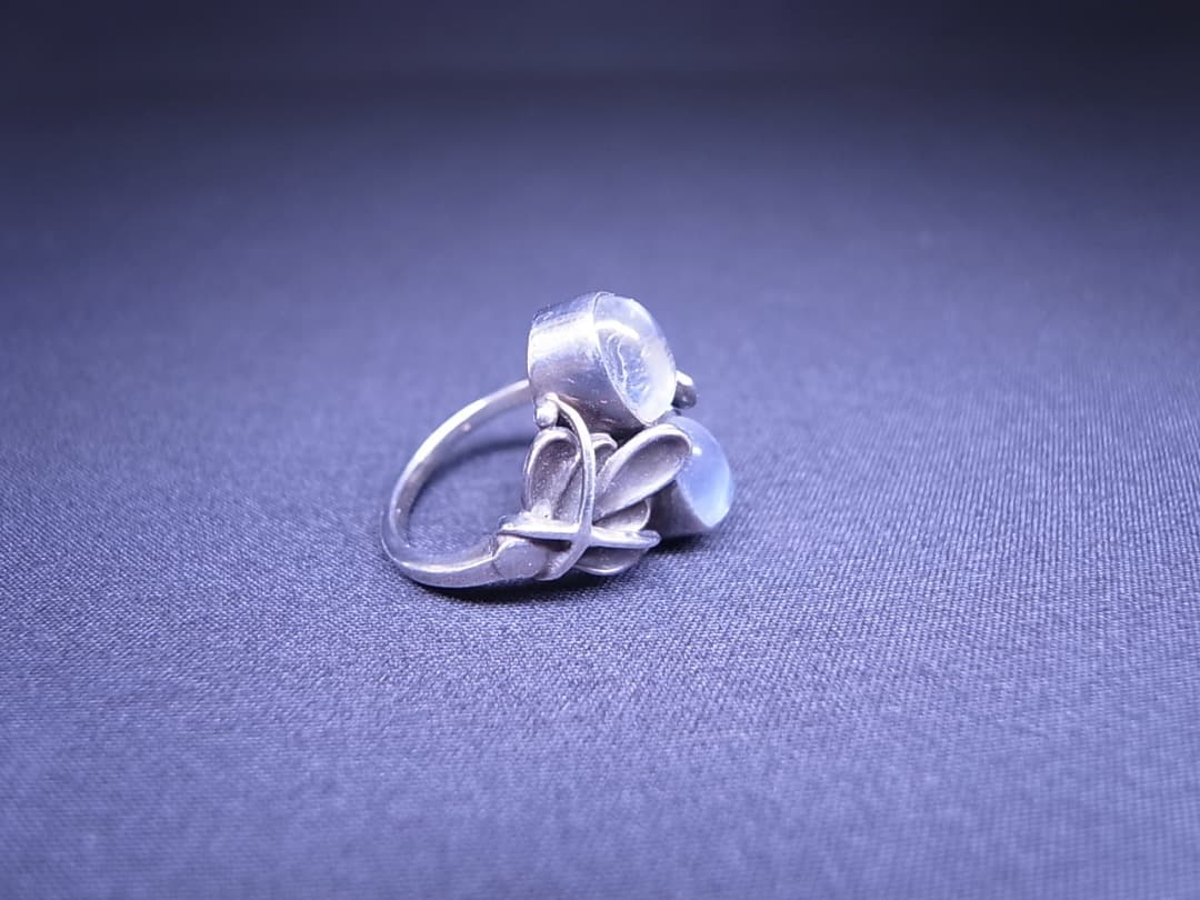 ジョージジェンセン ムーンライト ブロッサムリング ブルームーンストーン