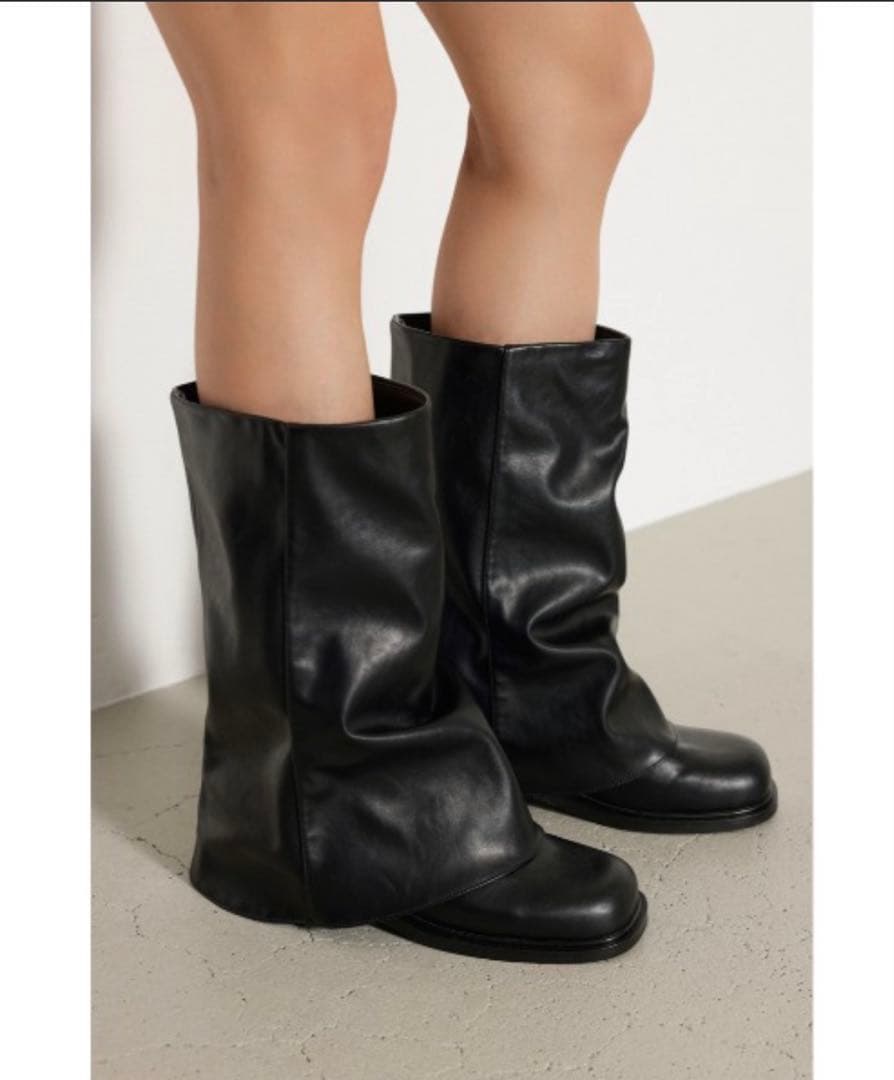 LAGUA GEM COVERED MIDDLE ブーツ　ロングブーツ　ブラック