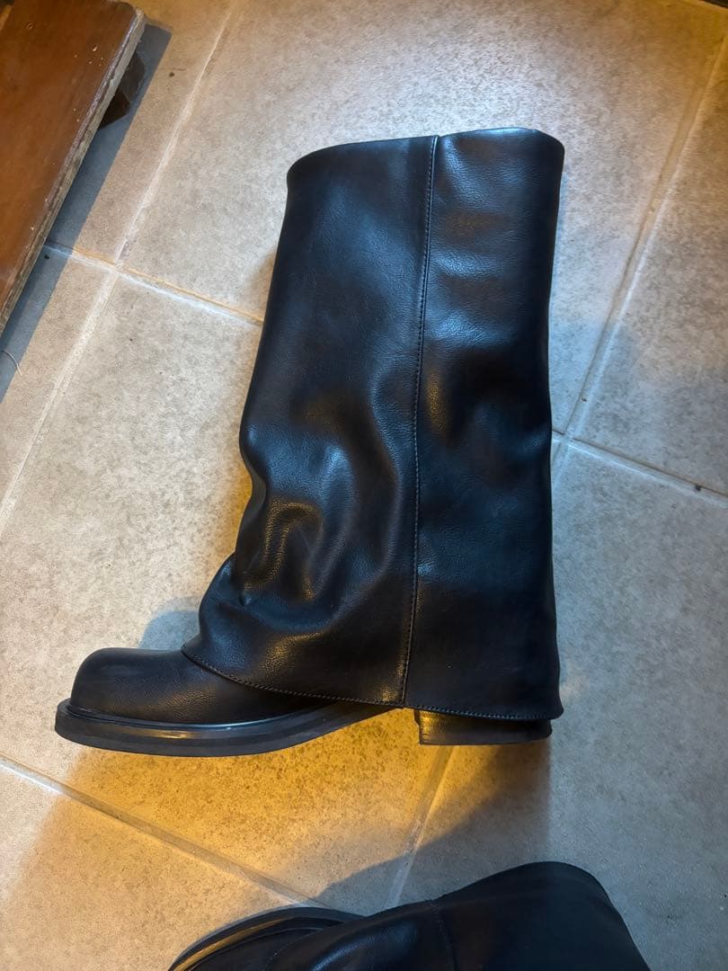 LAGUA GEM COVERED MIDDLE ブーツ　ロングブーツ　ブラック