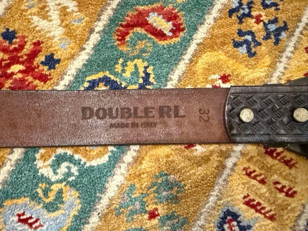 新品*RRL*バスケットウィーブエンボスド レザー ベルト *　W32