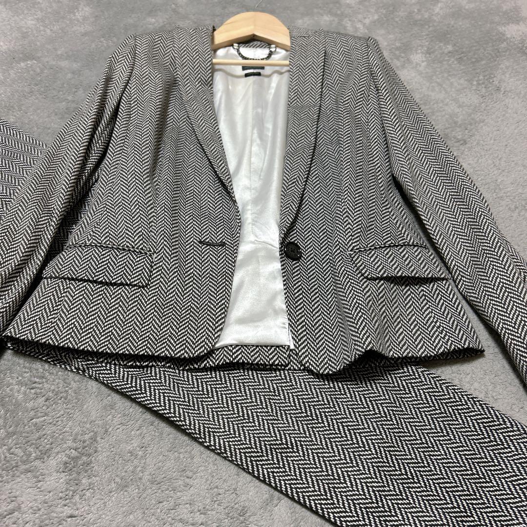 美品アルマーニエクスチェンジARMANIレディースパンツスーツセットアップ