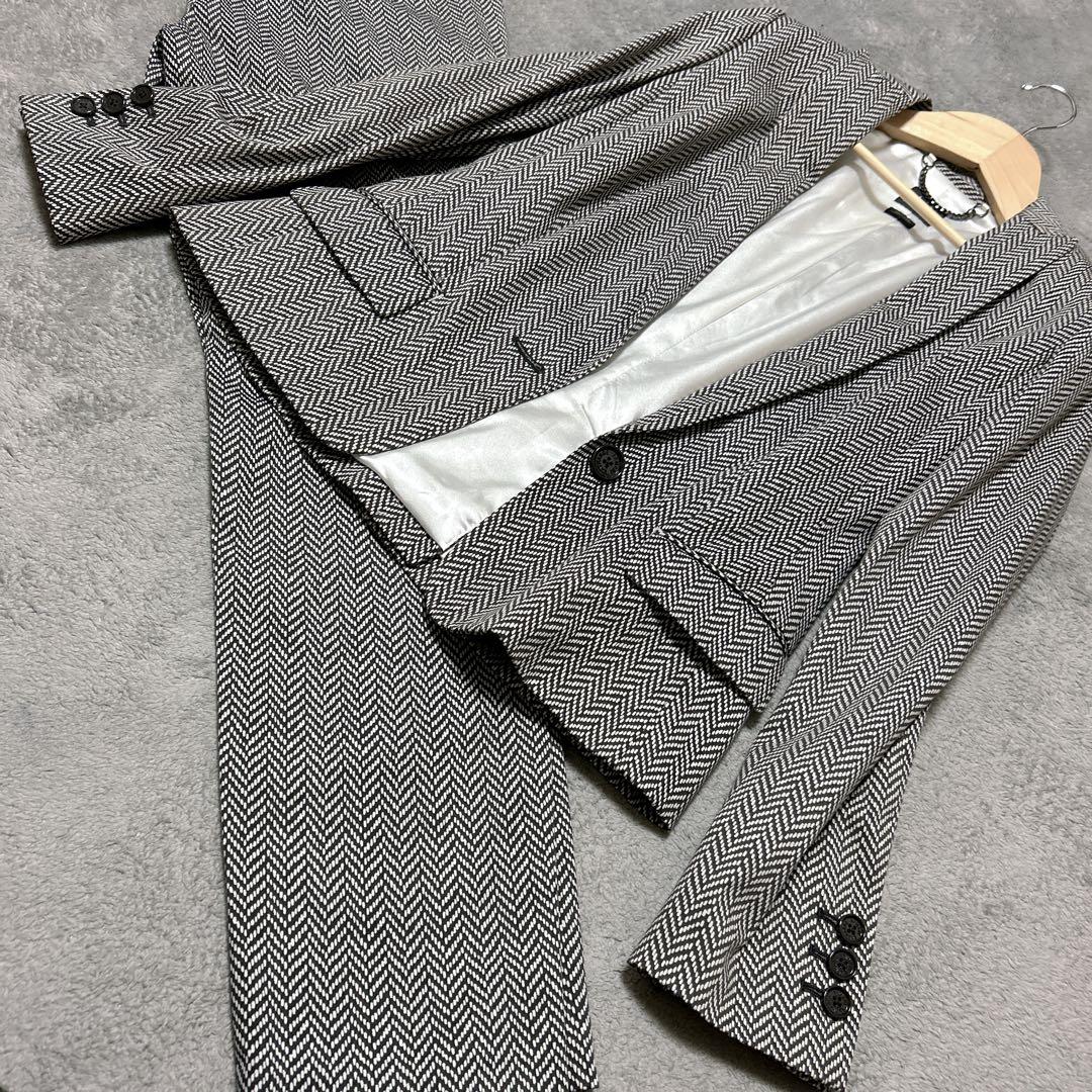 美品アルマーニエクスチェンジARMANIレディースパンツスーツセットアップ