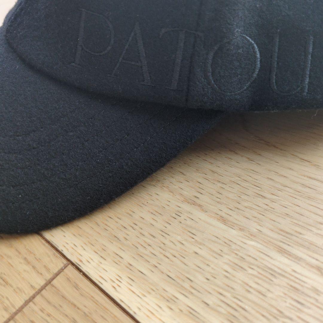 パトゥ PATOU 帽子 ウール ベースボール キャップ　ブラック