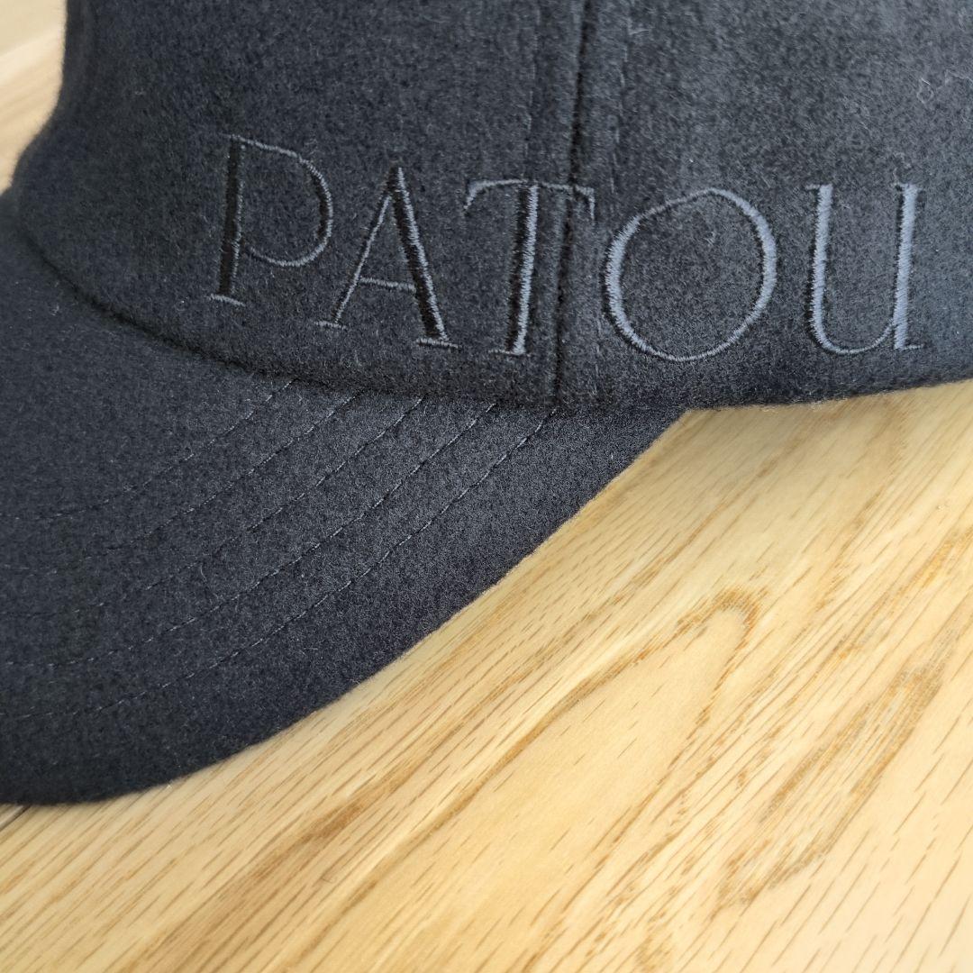 パトゥ PATOU 帽子 ウール ベースボール キャップ　ブラック