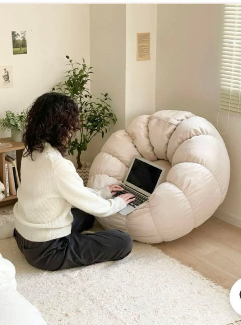 販売終了品✨　tofu トーフ ビーズソファ アネモネ ホワイト 白