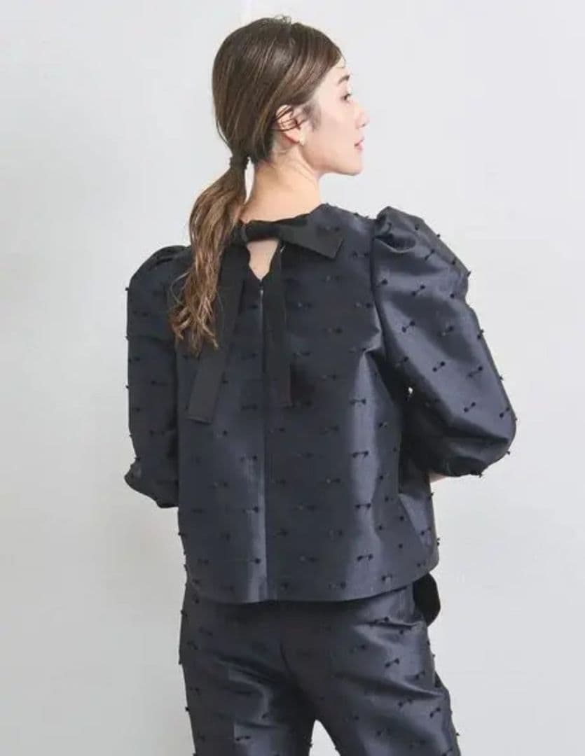 なみちゃん美品 UNITED ARROWS カットジャガード ブラウス