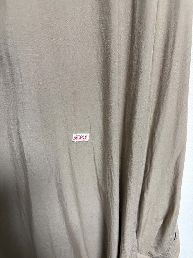 KLASICA レーヨンシャツ ロング丈 ベージュ　ゆったり