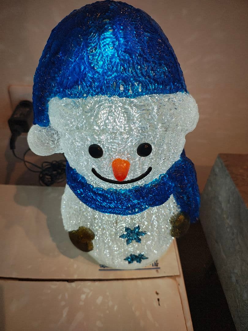 雪だるまの電飾装飾品（青・赤）　LEDブリリアントモチーフライト