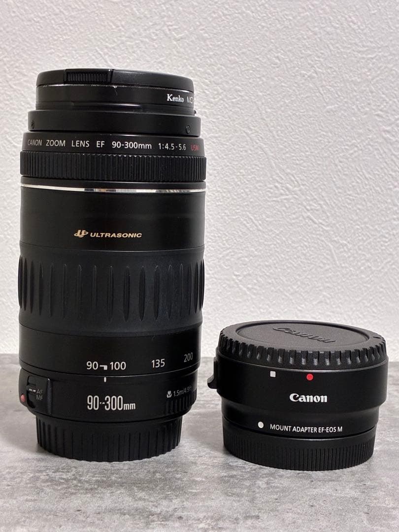 ⭐️美品⭐️Canon EF90-300 USM & EF-EOS M アダプター