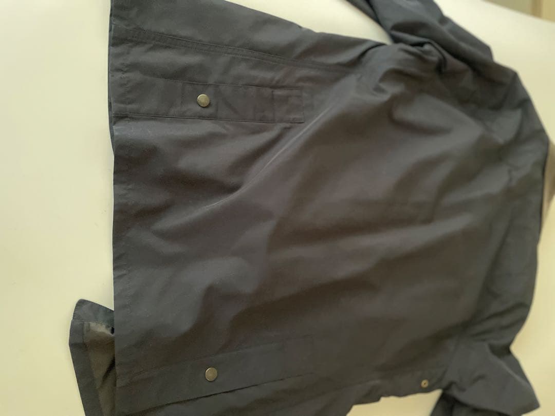 ポールスチュアート　ネイビー ナイロン ジャケット 羊革襟ウールインナー付き　L