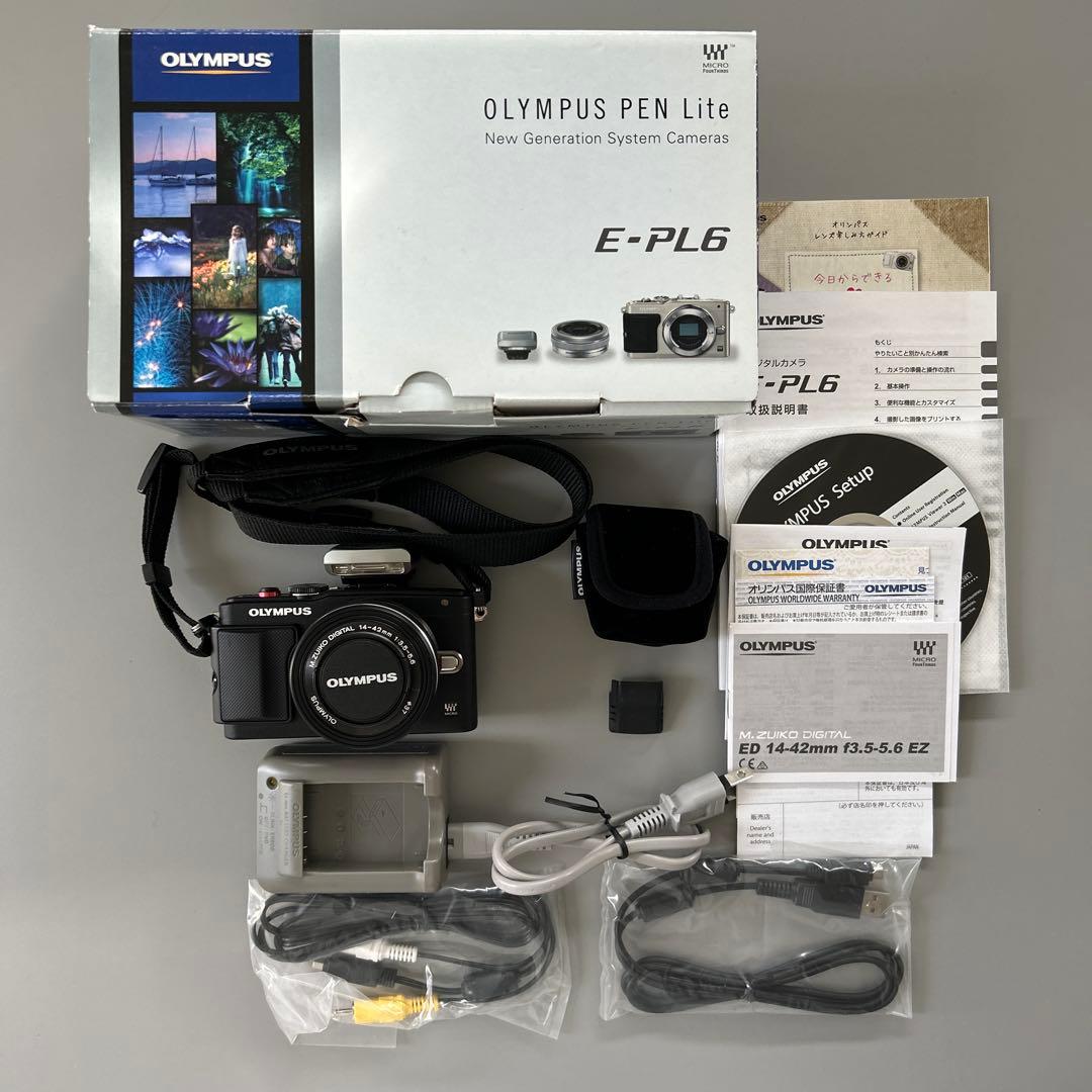 OLYMPUS PEN Lite E-PL6 ミラーレス一眼 ブラック 美品