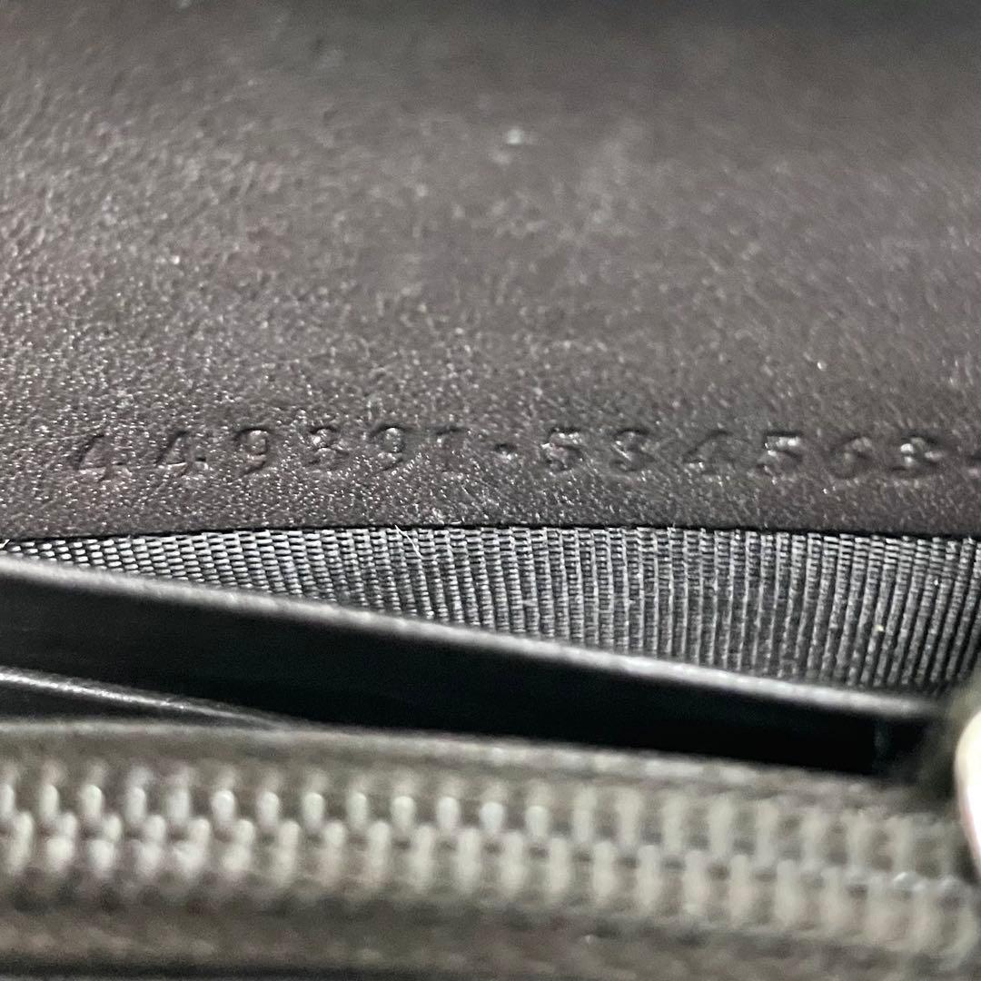 美品✨GUCCI マイクロシマ プレートロゴ GG ラウンドジップ