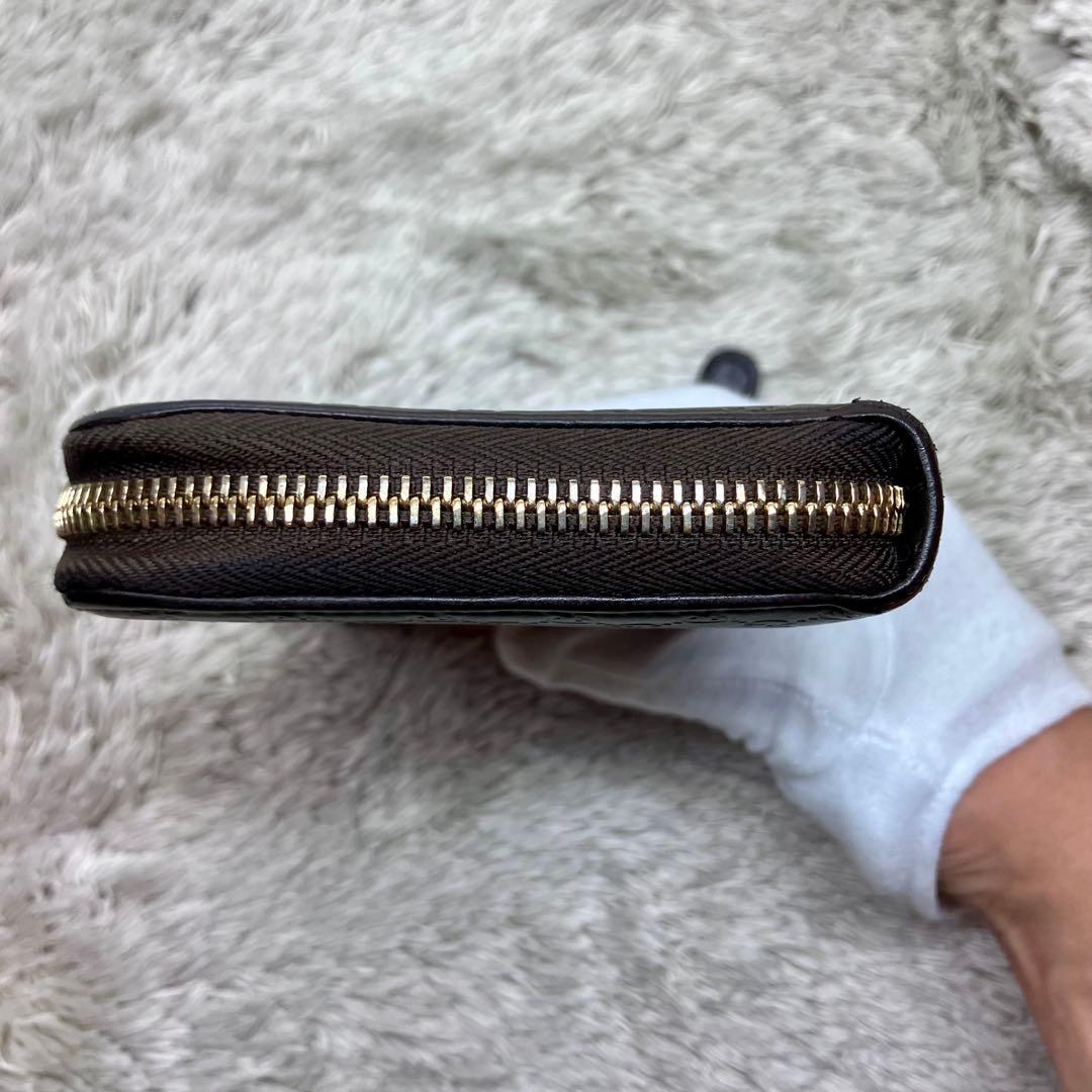 美品✨GUCCI マイクロシマ プレートロゴ GG ラウンドジップ