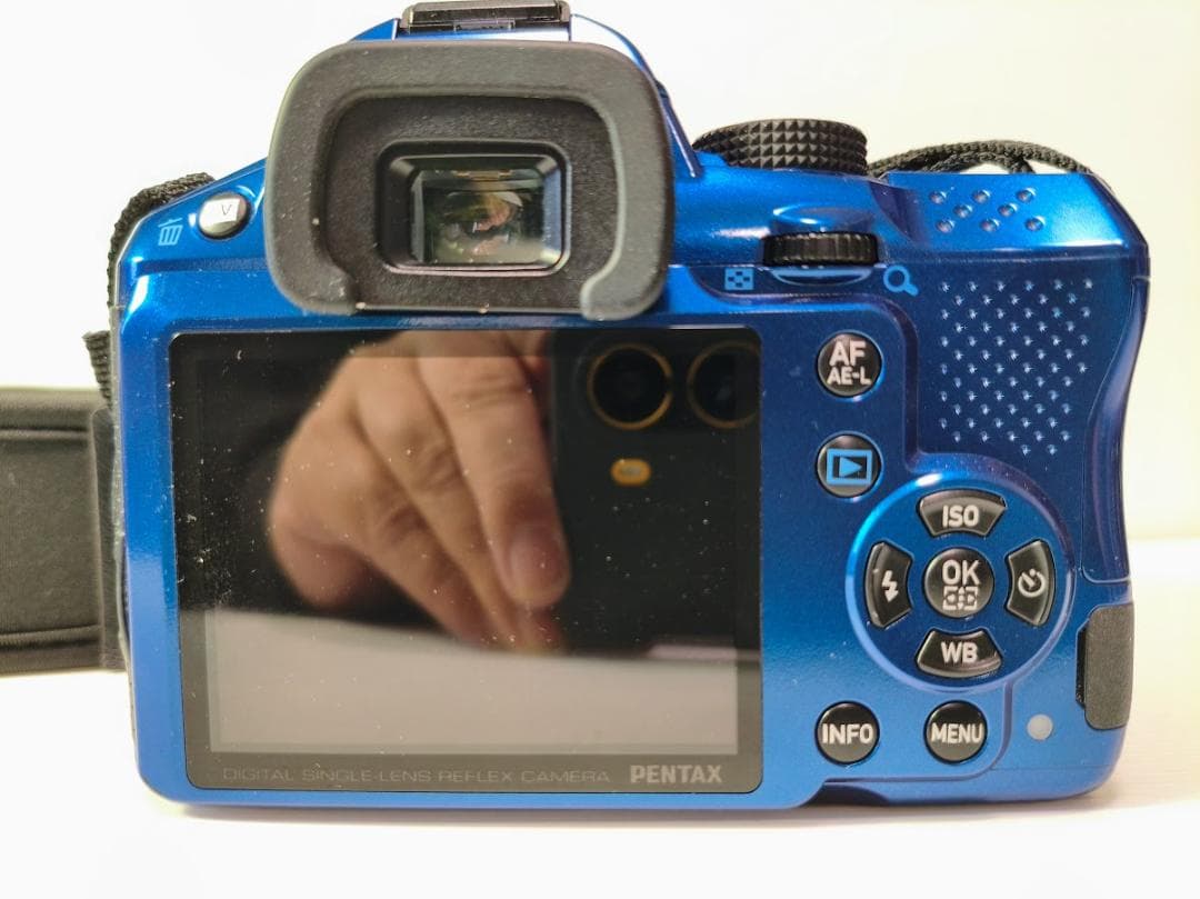 【H2さん専用出品】【黒死病対策】【内臓電池交換】PENTAX K-30青