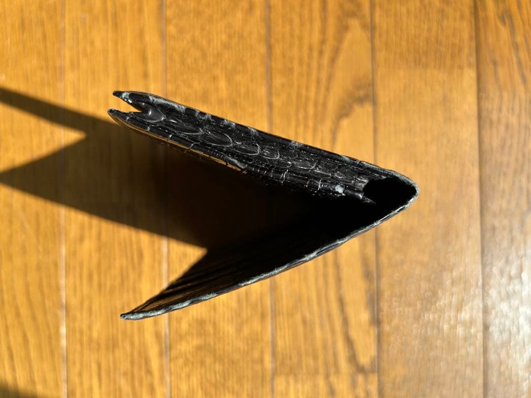 クロコダイルレザー 長財布 ブラック