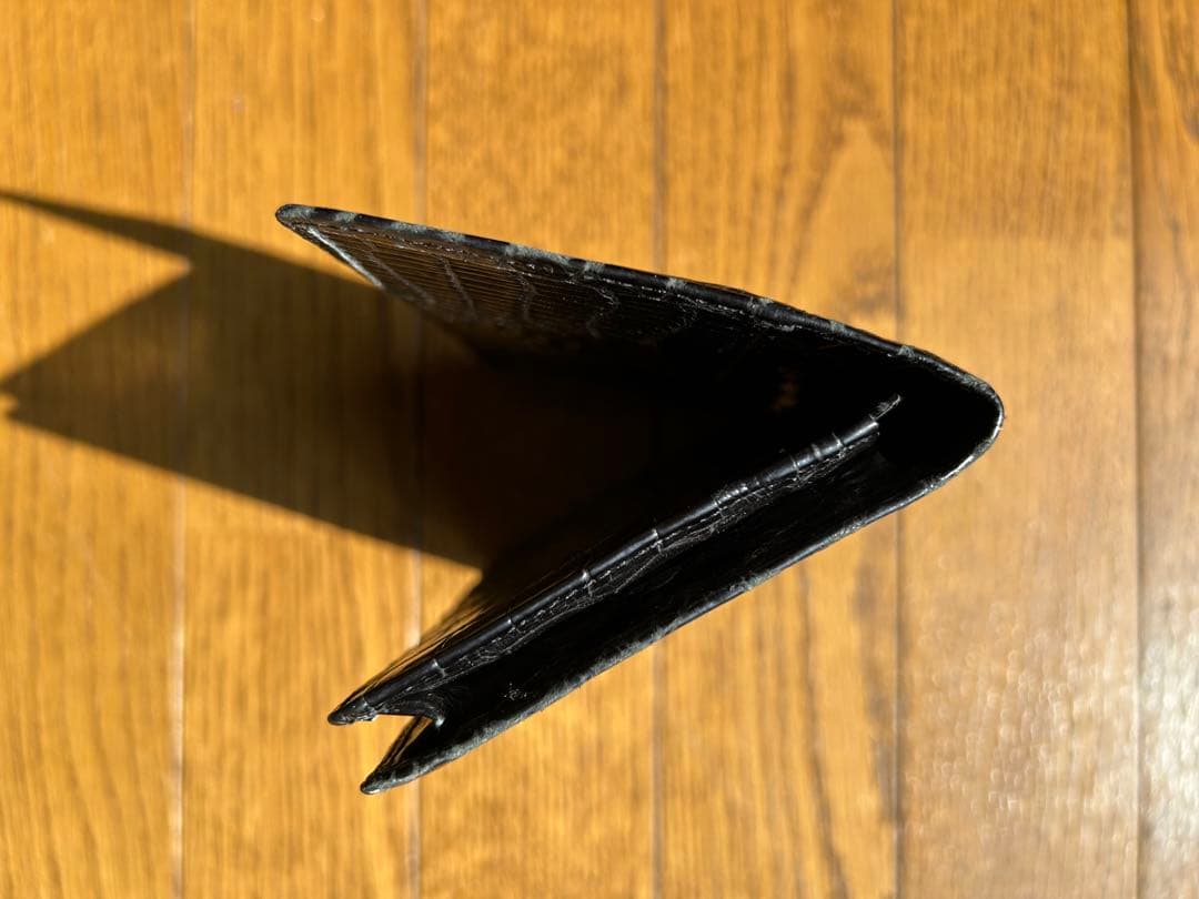 クロコダイルレザー 長財布 ブラック