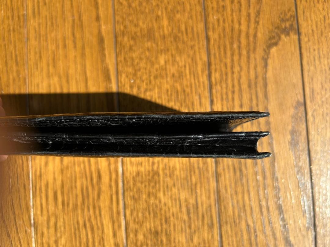 クロコダイルレザー 長財布 ブラック