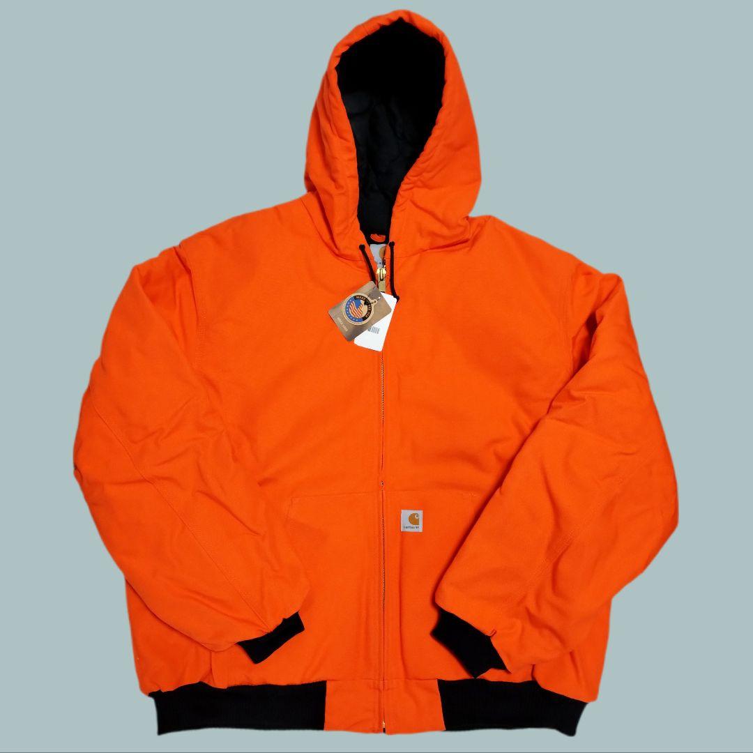 タグ付き新品　カーハート　オレンジ　2XL　ダック　アクティブジャケット