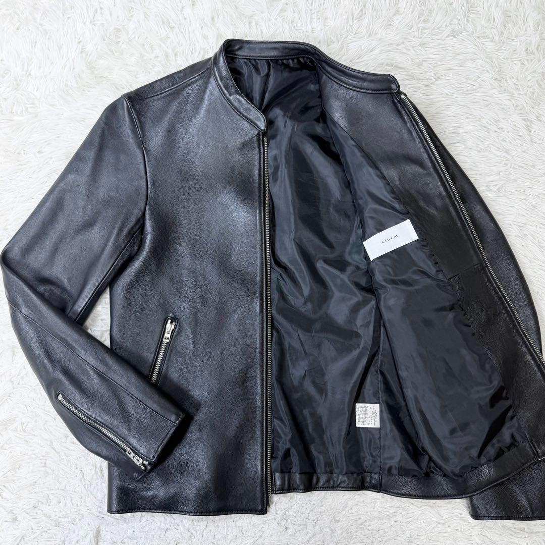 【美品】希少Lサイズ　LIDNM リドム　シングルライダース　ダウンジップ