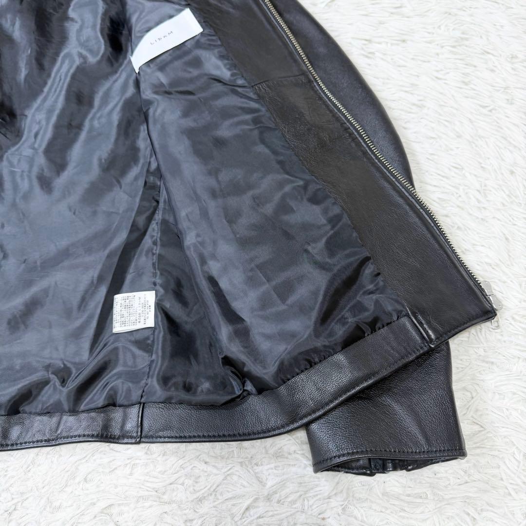 【美品】希少Lサイズ　LIDNM リドム　シングルライダース　ダウンジップ