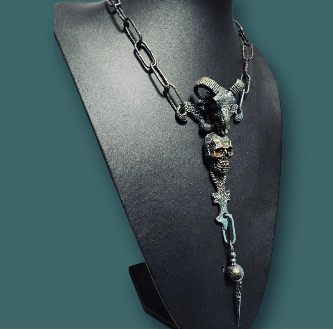 C*y様 ★1点物★ジャンポールゴルチエ★バッファロースカルヘッドカルマネックレ