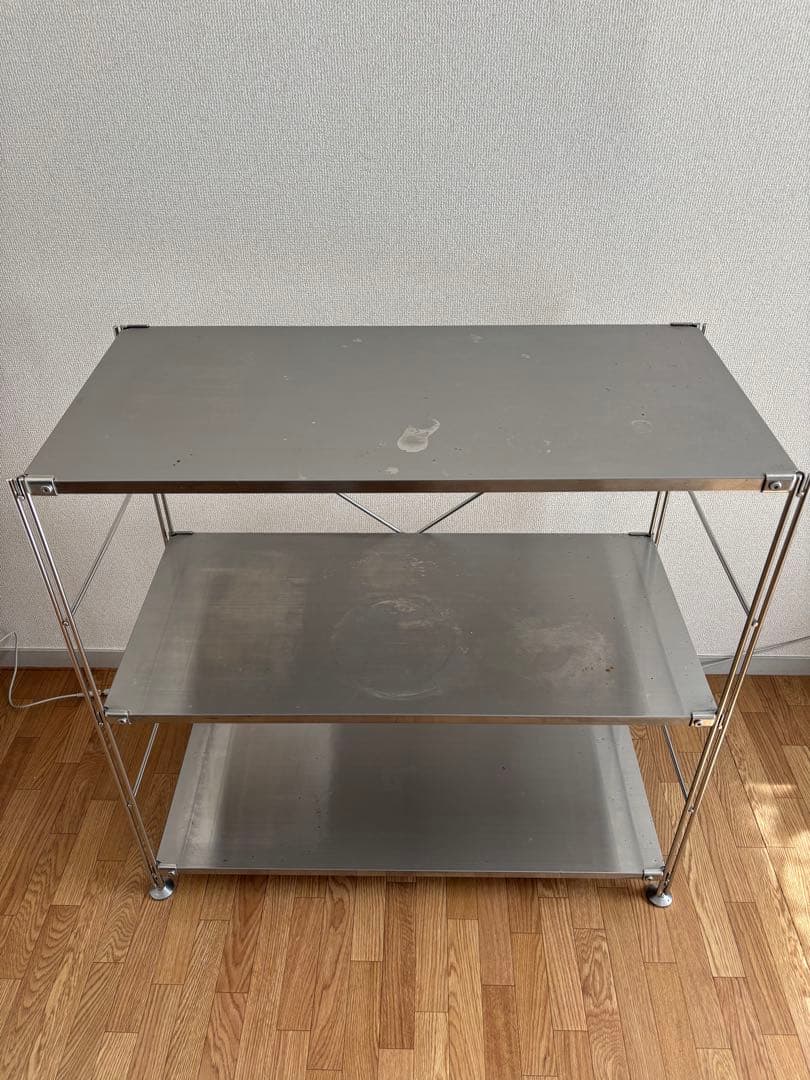 無印良品　ステンレスユニットシェルフ・ステンレス棚セット・ワイド・小