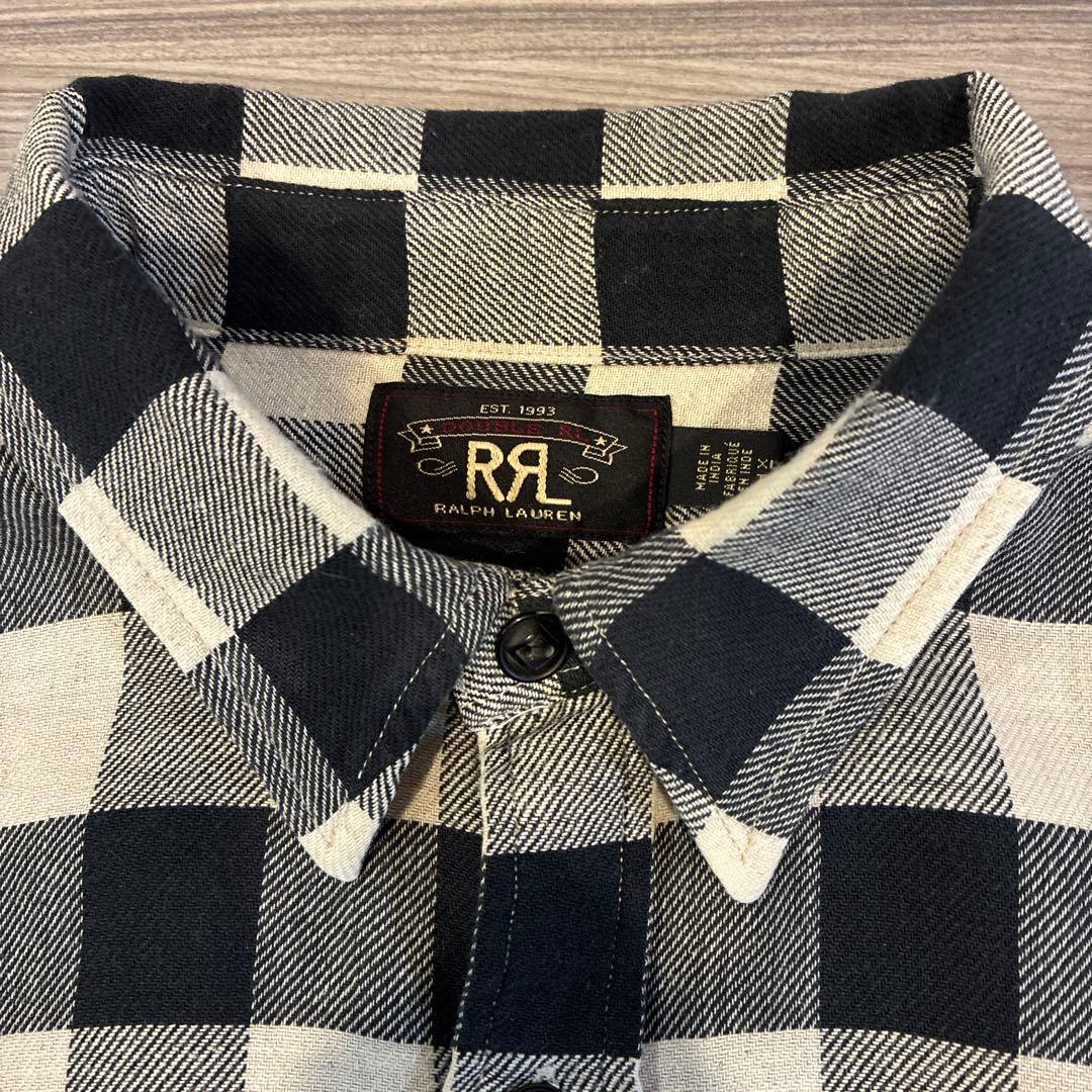 チェック ネルシャツ XL ダブルアールエル ヴィンテージ