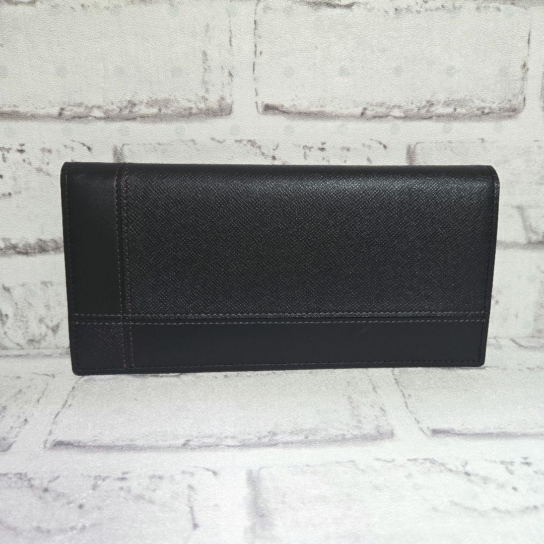 クレストブリッジ◇カラーステッチパッチワークレザーロングウォレット