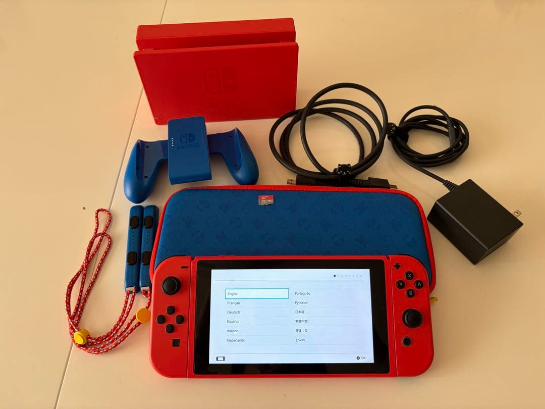 Nintendo Switch マリオレッド×ブルー セット【箱無】SDカード付