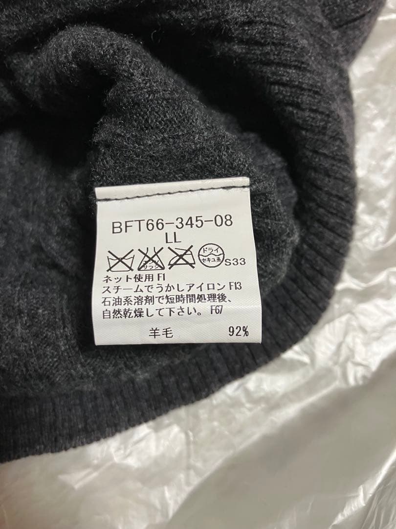BURBERRY GOLF 羊毛92 カシミヤ8 メンズセーターケーブル編み部分